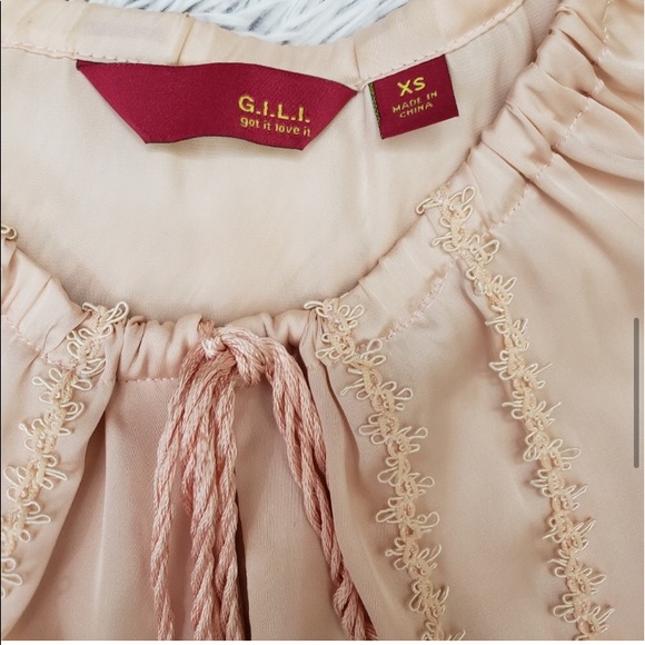 Pink peasant top - Picture 3 of 3